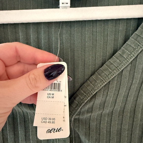 NWT Aerie Cropped Ribbed Cardigan - Picture 4 of 6